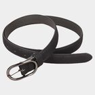 Women's Black Polyurethane Belt, , small image number null