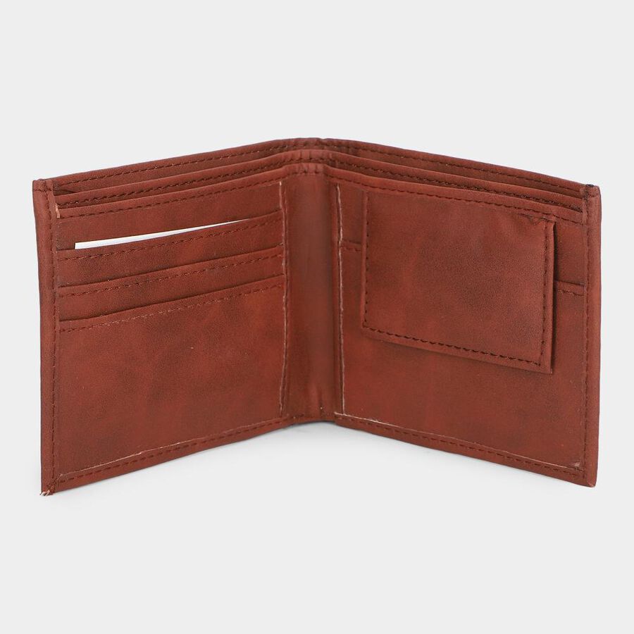 Men's Brown PU Wallet, , large