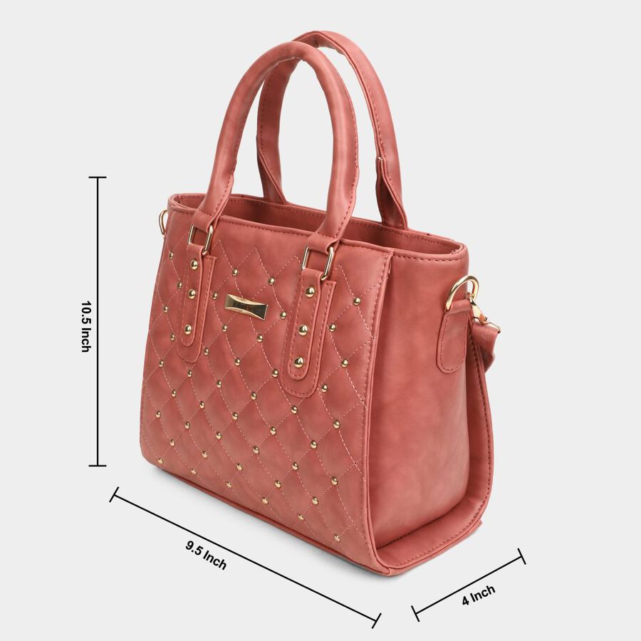 Women's Peach Polyurethane Hand Bag, , large image number null