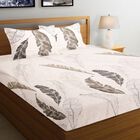 Beige Cotton Double Bedsheet With Pillow Cover, , small image number null