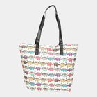 Women's off-White Polyester Tote Bag, , small image number null