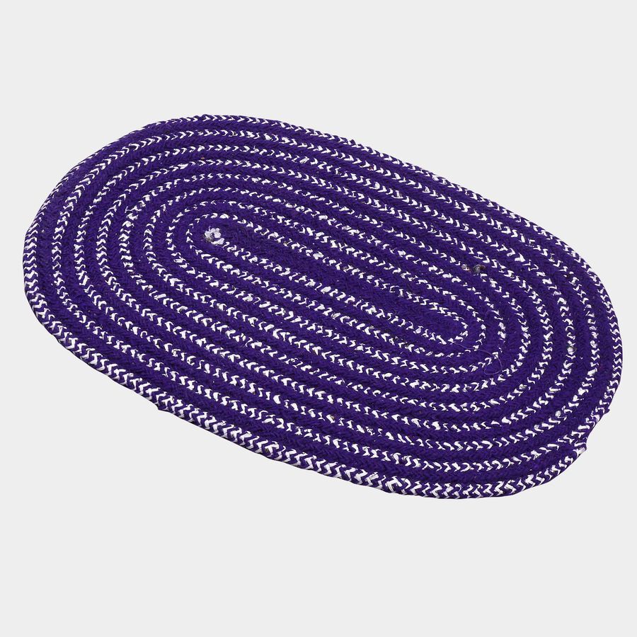 Blue Polyester Cotton Door Mat, , large image number null