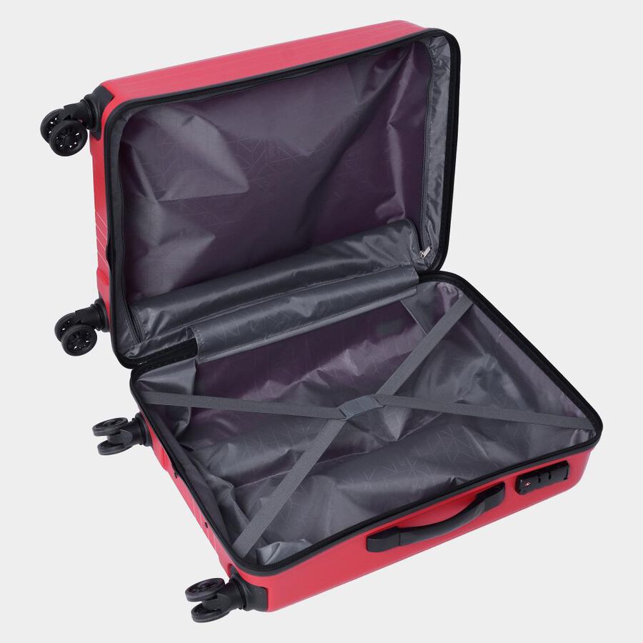 8-Wheel Red PVC Matee Hard Case Trolley, Medium, , large image number null