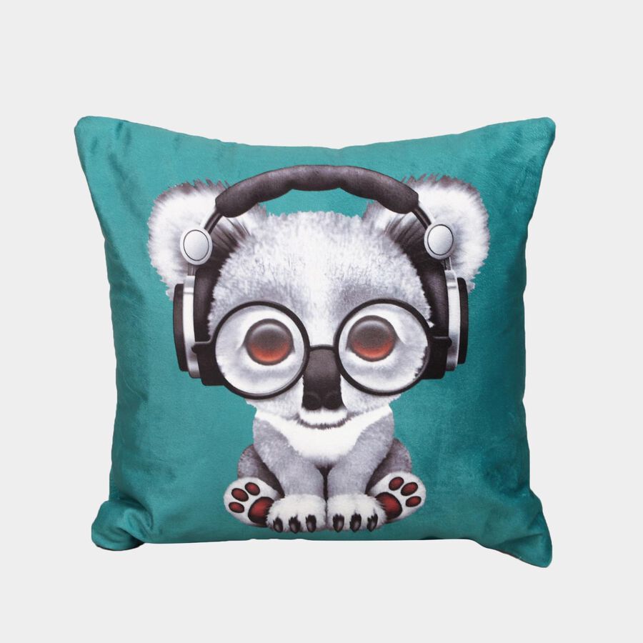 Teal Animal Printed Cushion, , large