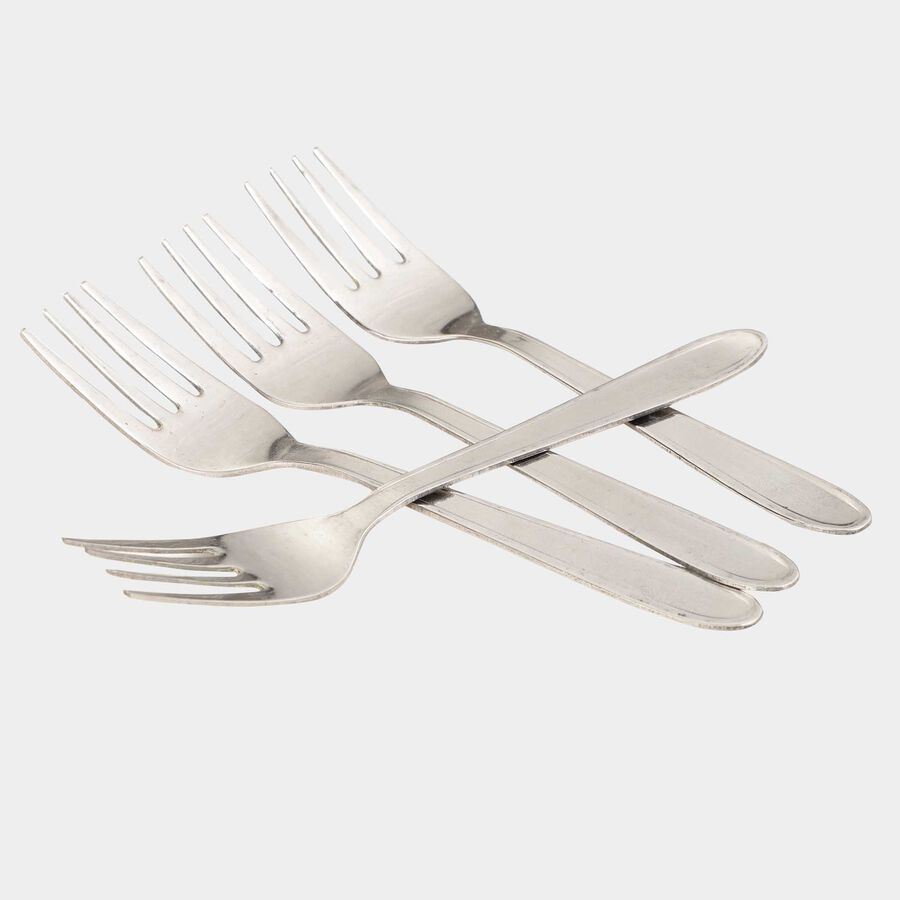 Set of 4 Stainless Steel Tea Forks, , large image number null
