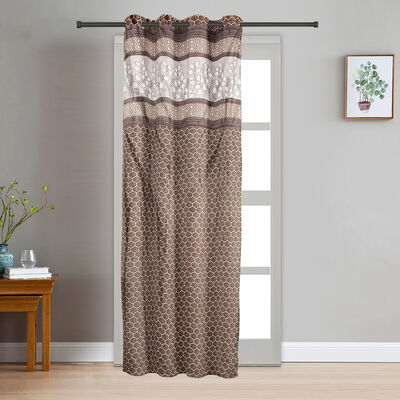 Brown 7ft. Printed Curtain