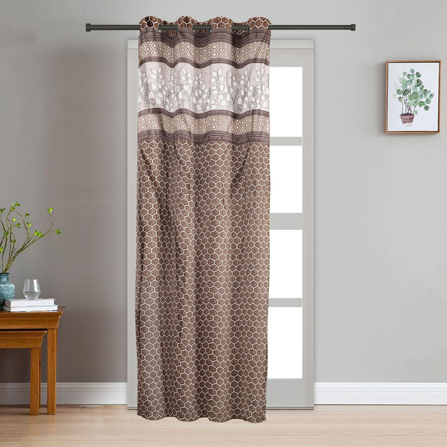 7 ft. Brown Polyester Curtain, , large image number null