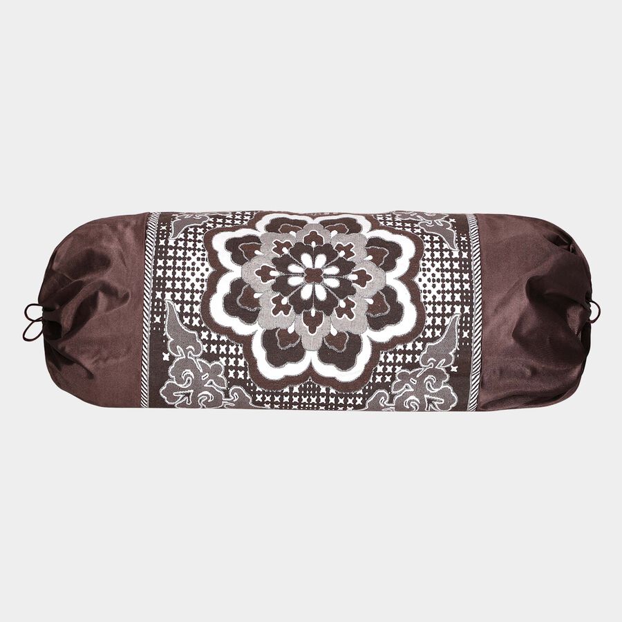 Brown Polyester Bolster Cover, , large image number null