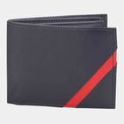 Men's Blue Polyurethane Wallet, , small