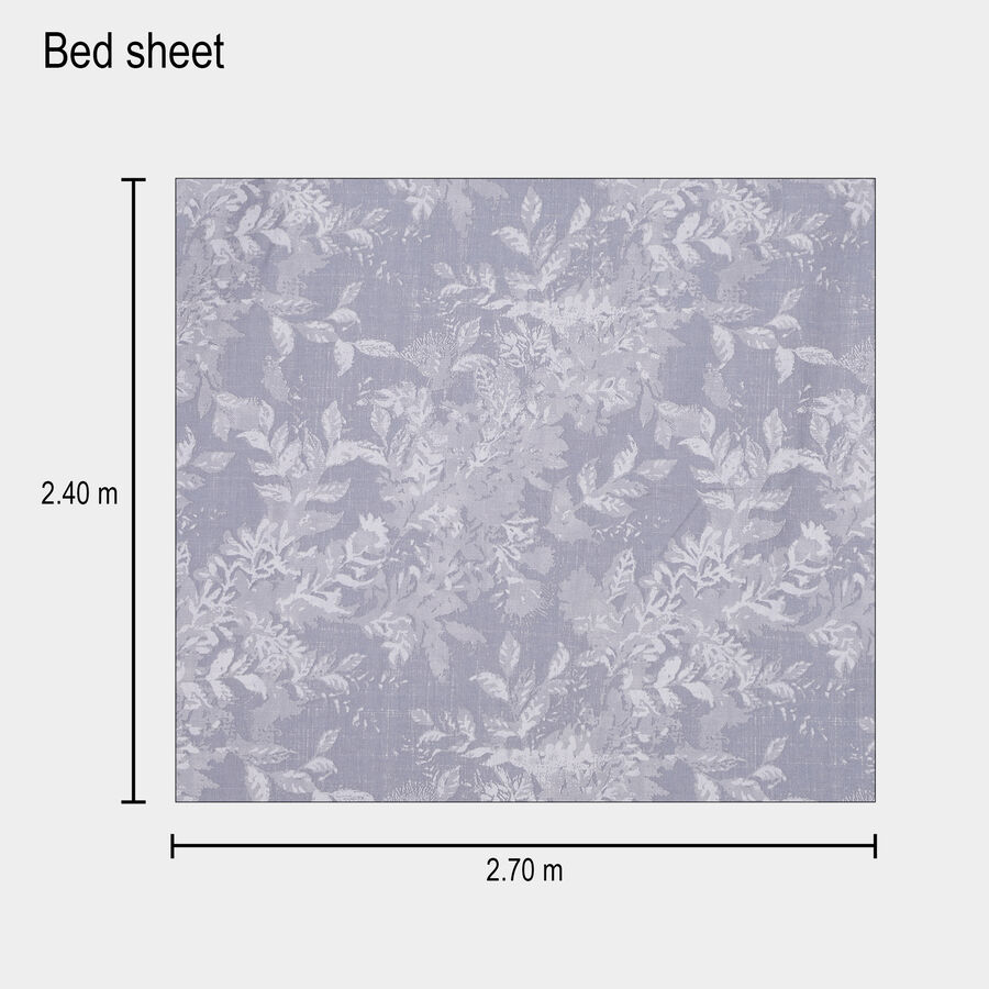 120 GSM Blue Polyester Double Bedsheet, , large image number null