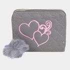 Women's Grey Polyurethane Clutch Bag, , small image number null