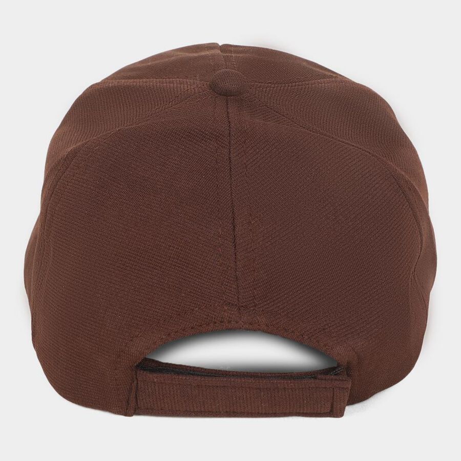 Men's Brown Cotton Cap, , large