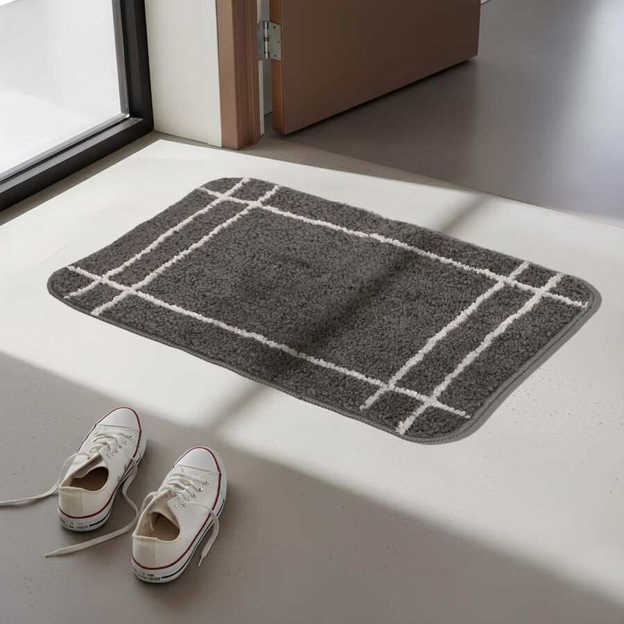 Grey Polyester Door Mat, , large image number null