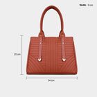 Women's Dark Tan Polyurethane Hand Bag, , small image number null