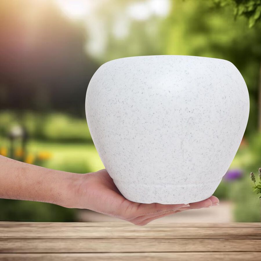 White Plastic Planter, , large image number null