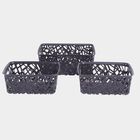 Dark Grey Plastic Basket, Set of 3, , small image number null