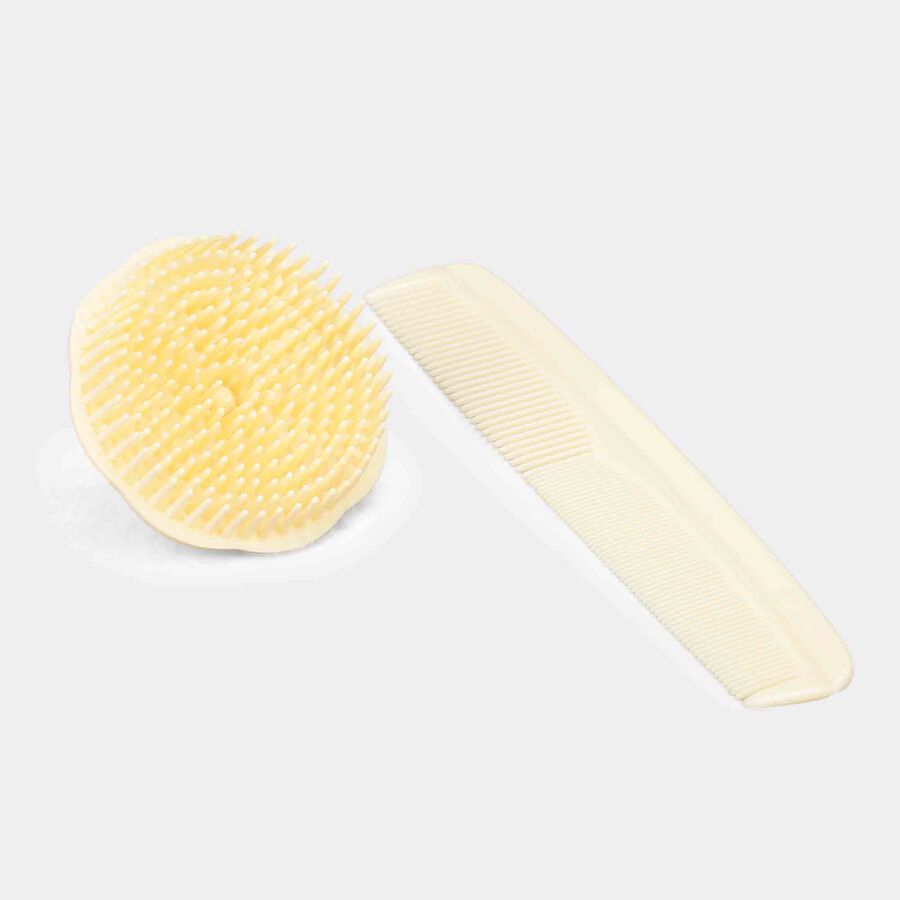 Unisex Plastic Hair Brush - Colour/Design May Vary, , large image number null