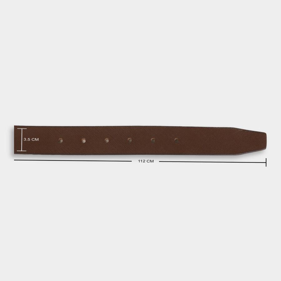 Men's Brown Leather Casual Belt, , large image number null