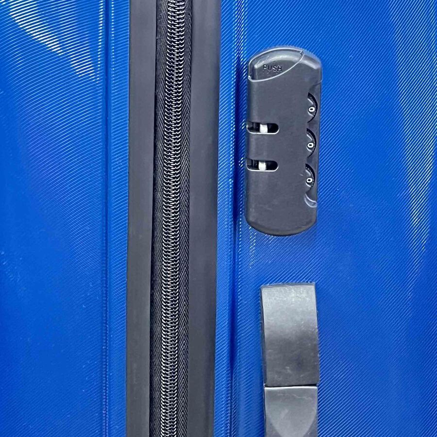 4-Wheel Dark Blue Polycarbonate Hard Case Trolley, Medium, , large image number null