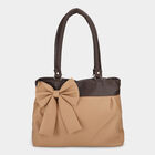 Woman's Brown Polyurethane Bag, , small