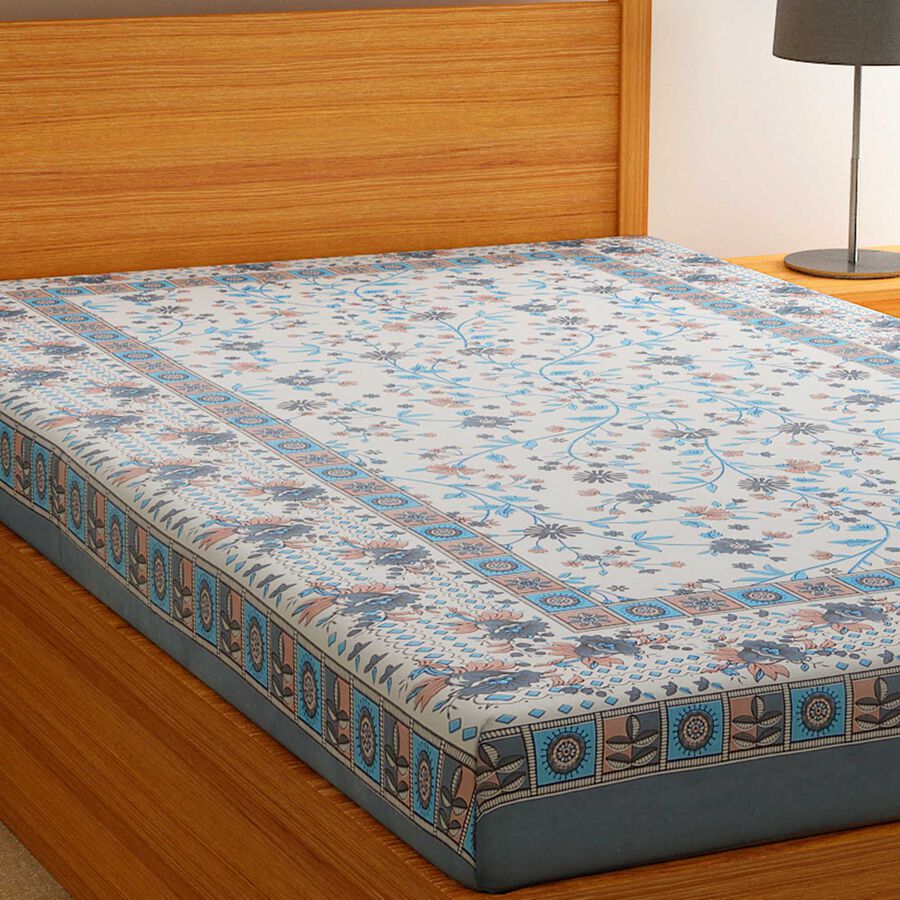 Home Beautiful 104 TC Cotton Blend Single Bedsheet Vishal Mega Mart India