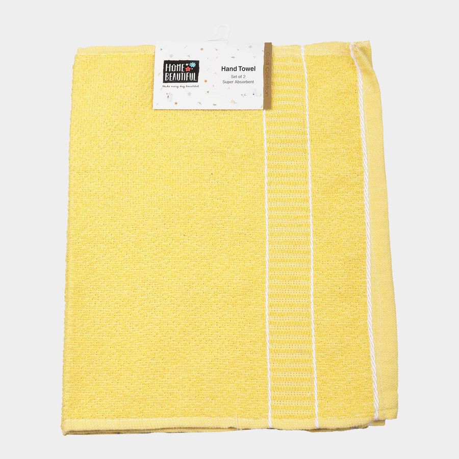200 GSM Yellow Cotton Hand Towel, , large image number null