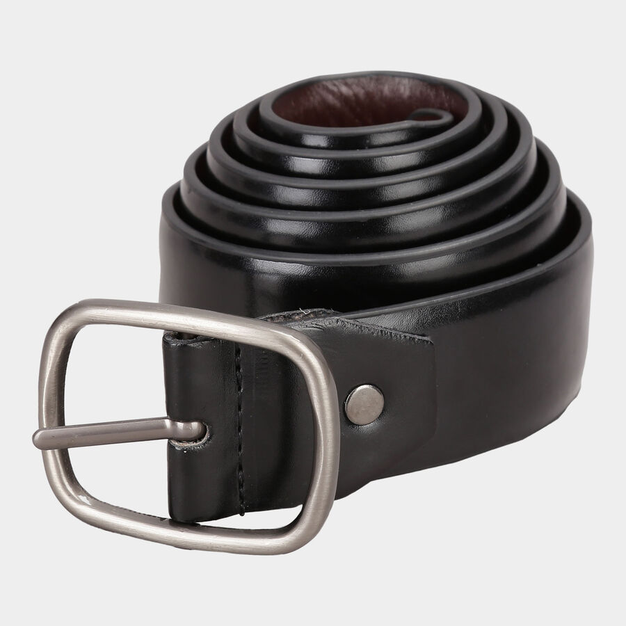 Men's Black Polyurethane Formal Belt, , large image number null