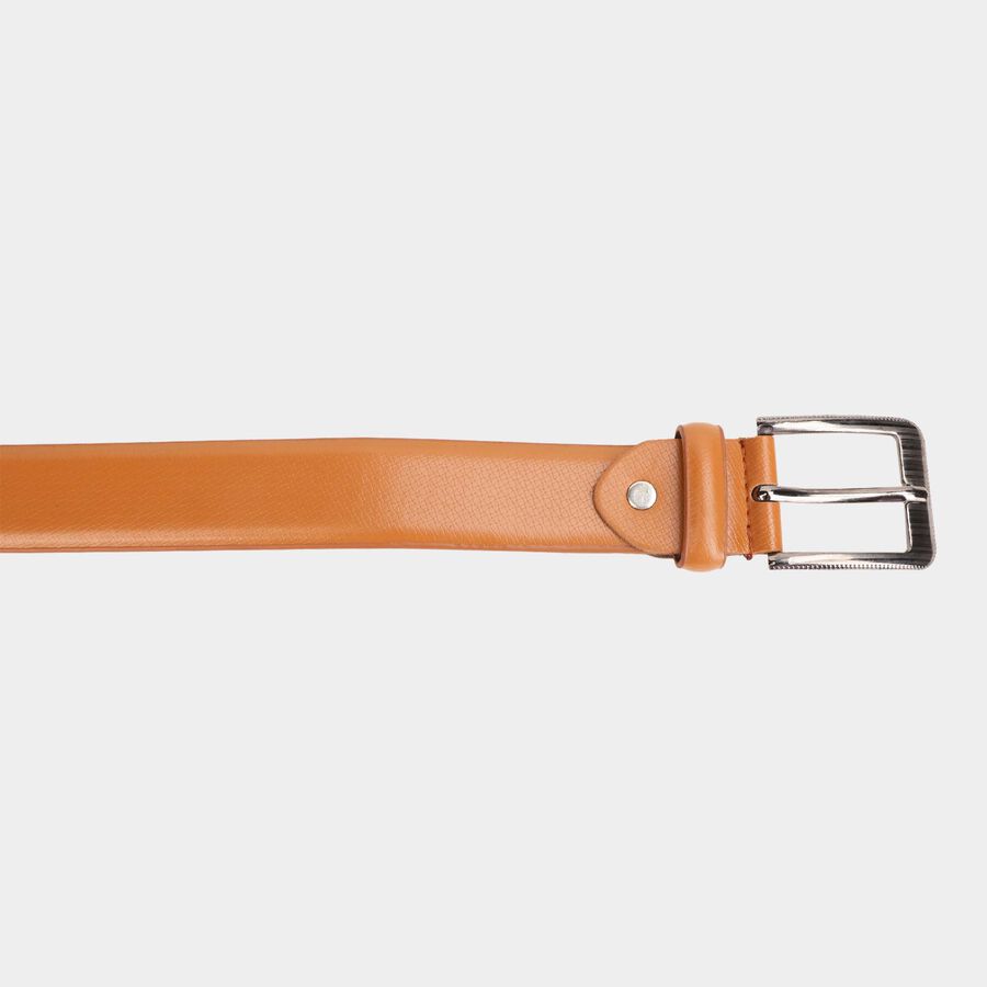 Men's Tan Polyurethane Formal Belt, , large image number null