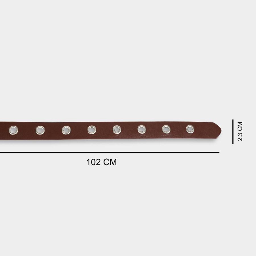 Women's Brown Polyurethane Belt, , large