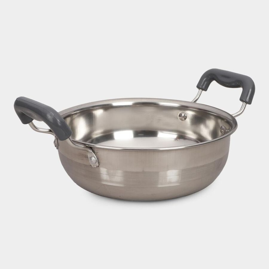 2 Pcs. Steel Cookware(1 Saucepan & 1 Kadahi), , large image number null