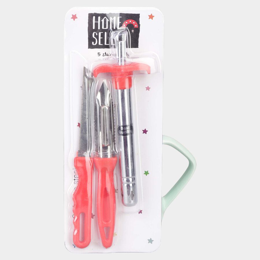 Gas Lighter, Knife And Peeler - Set of 3, , large image number null