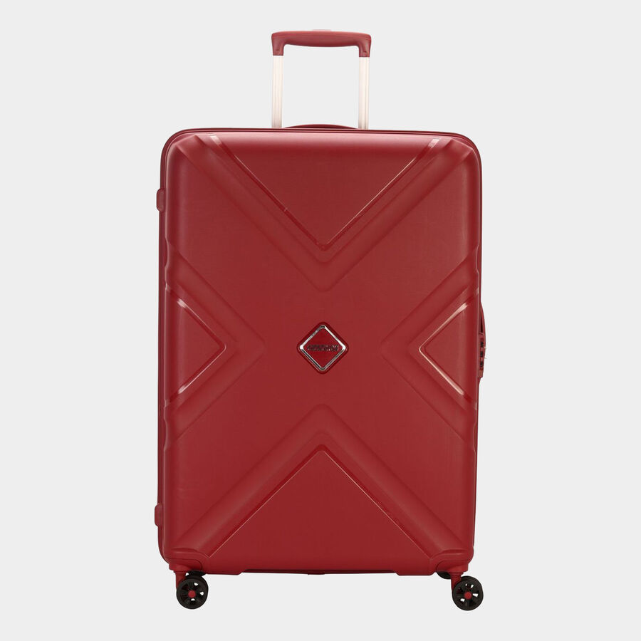 8-Wheel Maroon Polypropylene Hard Case Trolley, Small, , large image number null