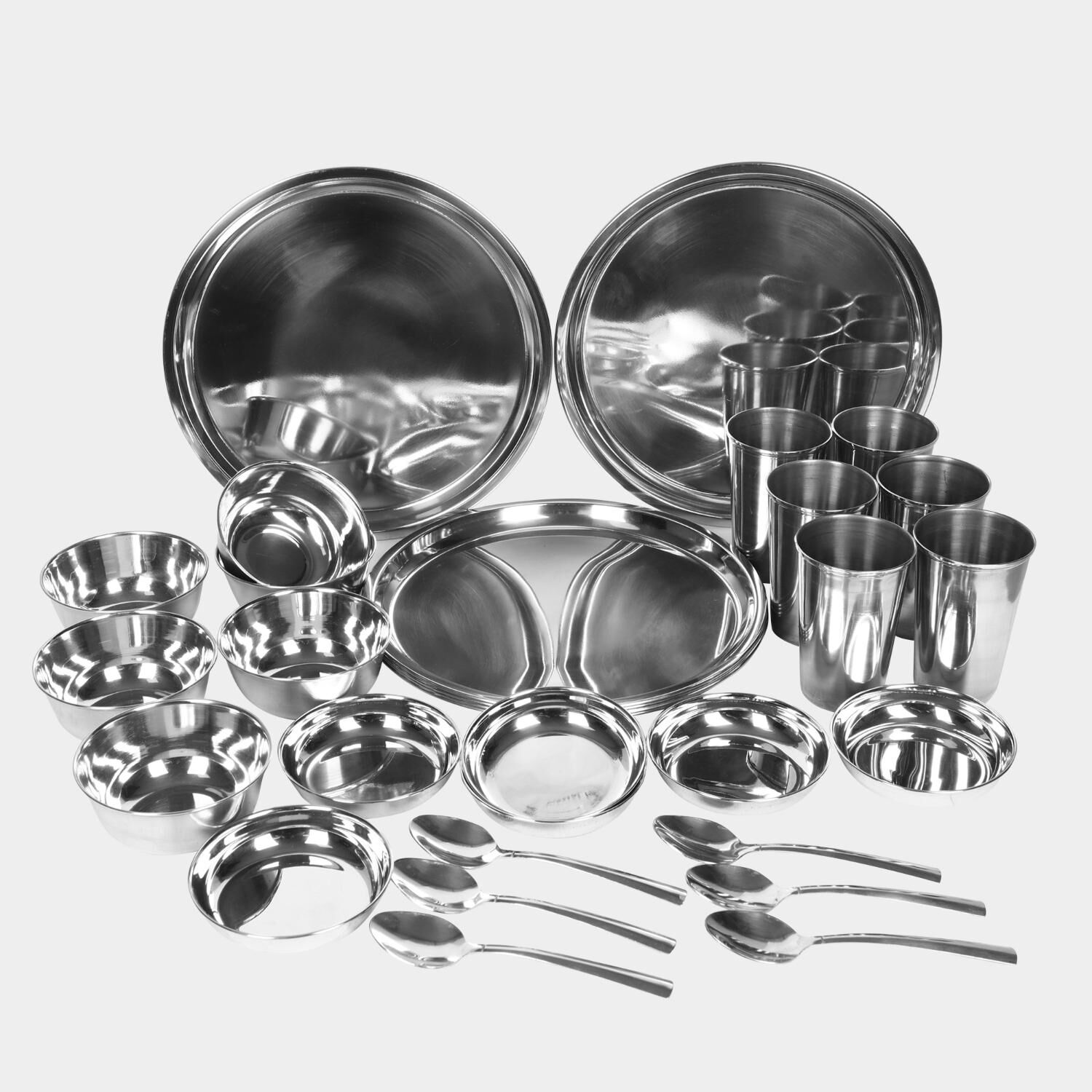 Steel Dinner Set 30 Pcs Steel Dinner Set 30 Pcs