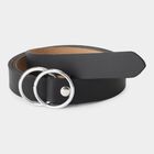Woman's Black Polyurethane Belt, , small