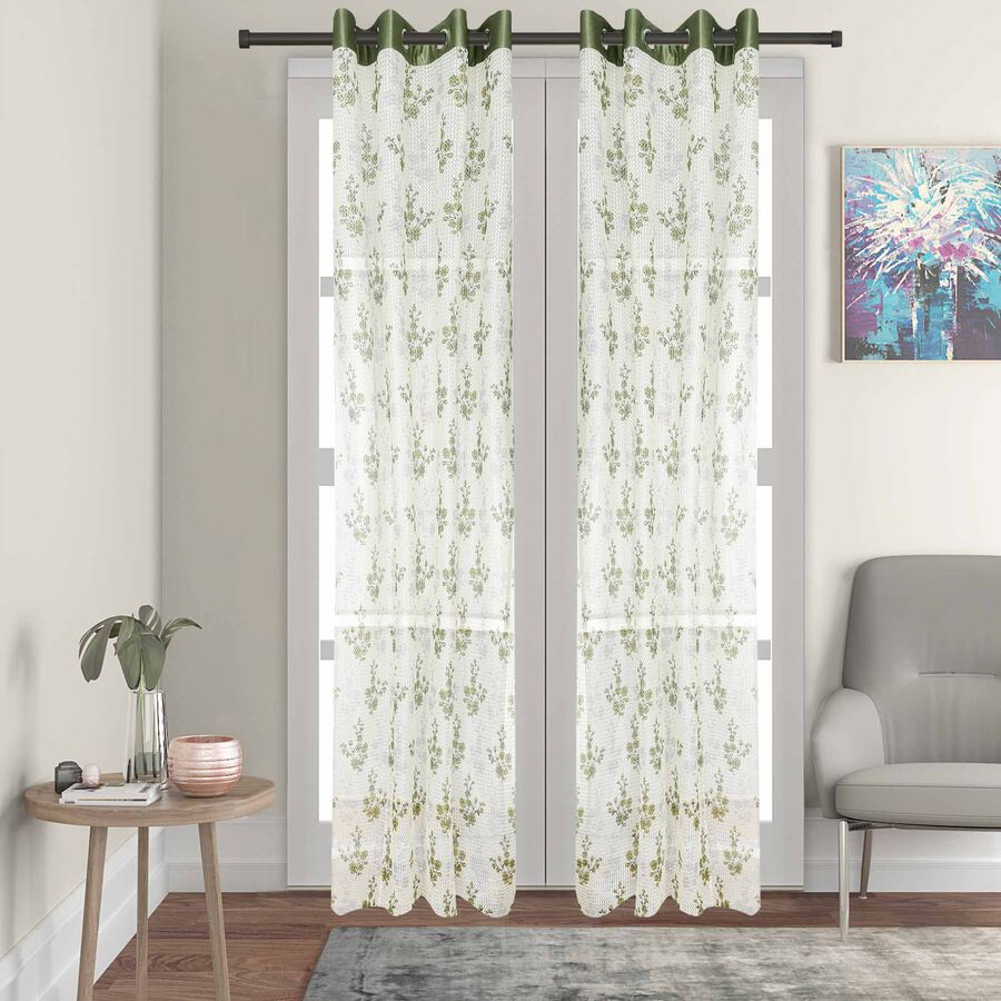 9ft. Green Microfiber Long Door Curtain, , large image number null