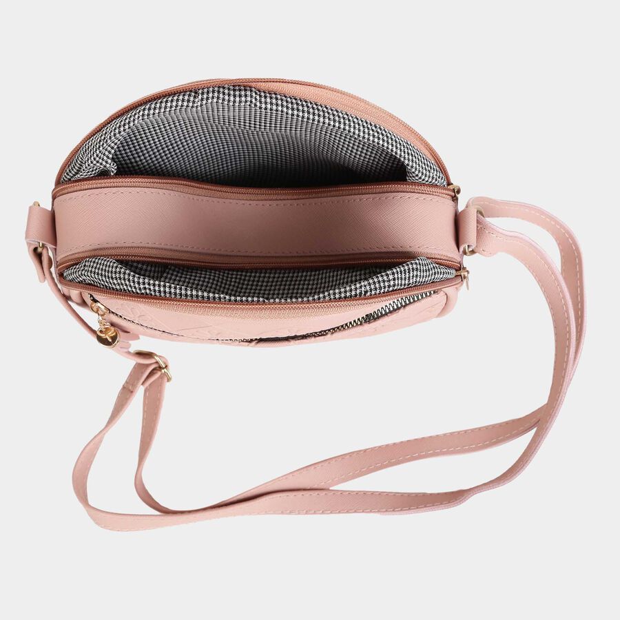 Women's Polyurethane Zipper Sling Bag, , large image number null