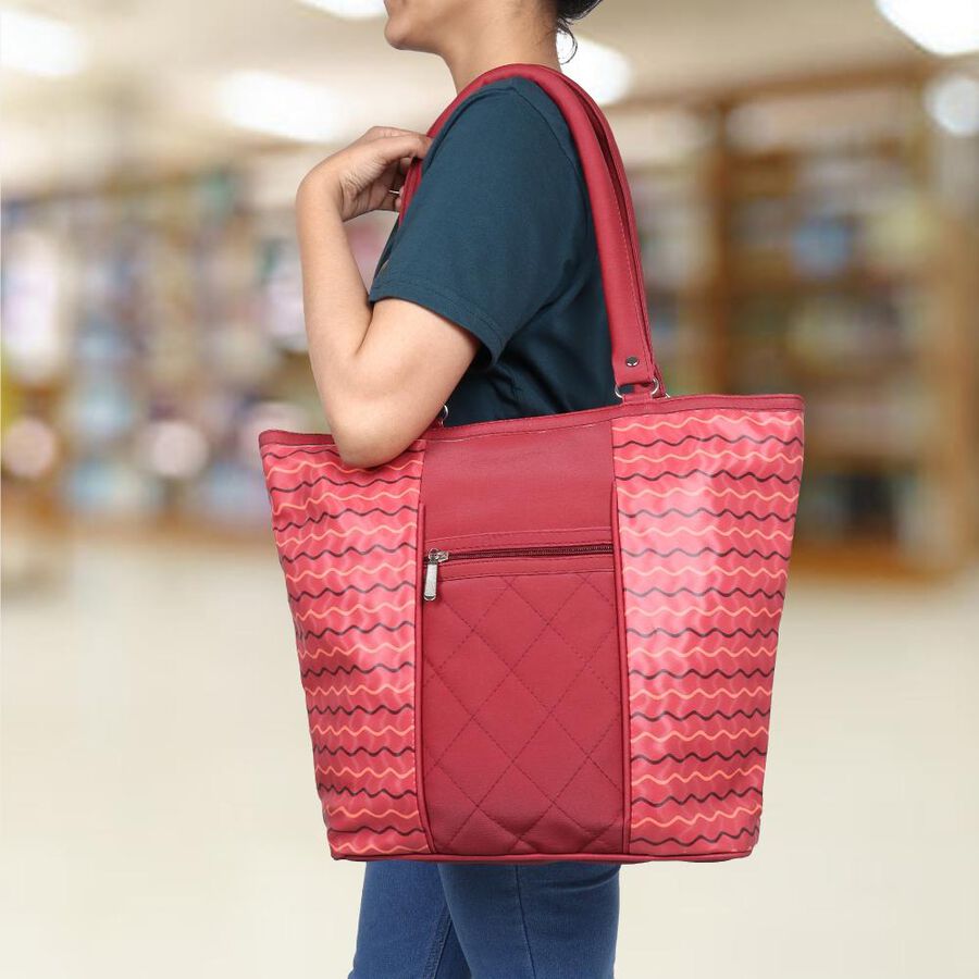 Women's Maroon Polyurethane Hand Bag, , large image number null