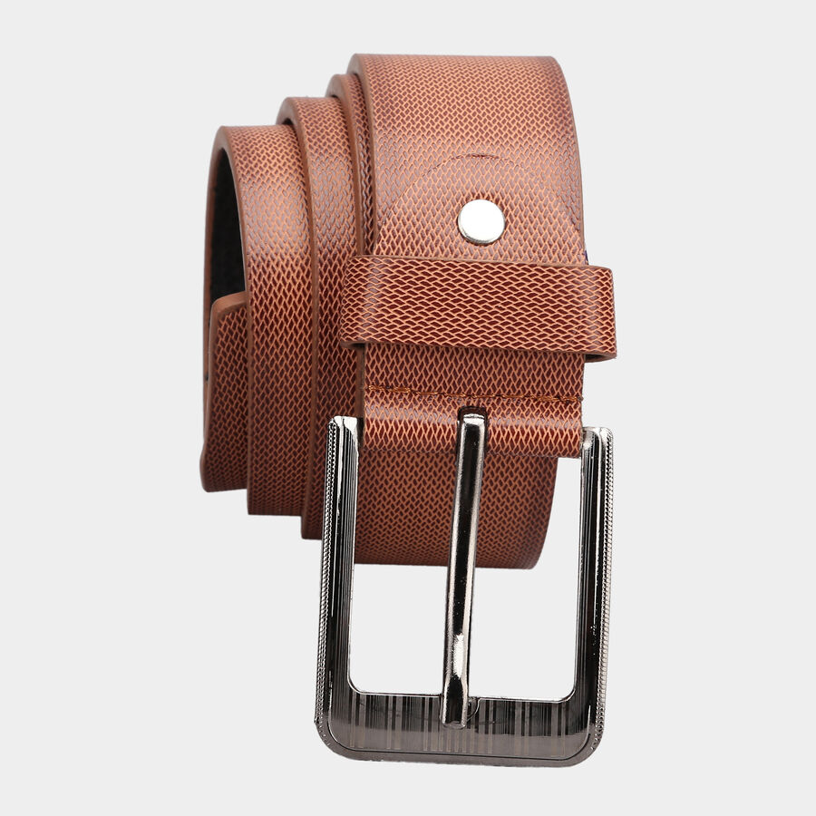 Men's Polyurethane Casual Belt, Size 36, Textured, , large image number null