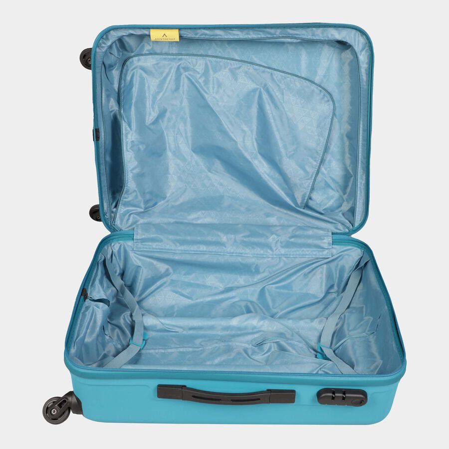 4-Wheel Light Blue Polypropylene Hard Case Trolley, Small + Medium, , large image number null