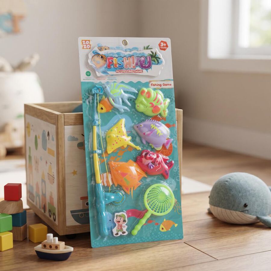 Kid's Fish Game Magnetic Fishing Toy Set, , large