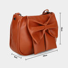 Women's Tan Polyurethane Handbag , , small
