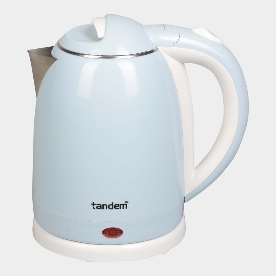 1500 W इलेक्ट्रिक केटल, स्टेनलेस स्टील, व्हाइट और ब्लू, 1.8 L, , large image number null