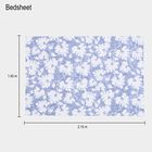 Light Blue Cotton Blend Single Bedsheet, , small image number null