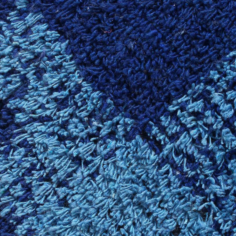 Blue Printed Bath Mat, , large image number null