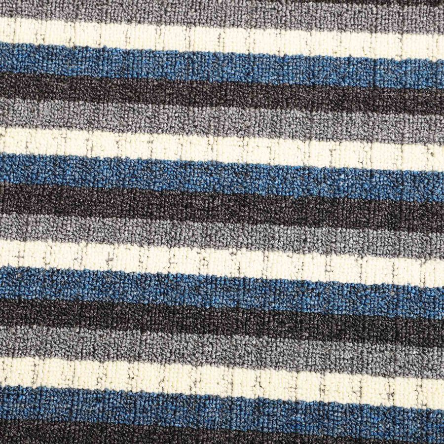 Anti-Skid Blue Polyester Door Mat, , large image number null