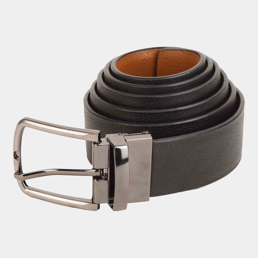 Men's Black Polyurethane Formal Belt, , large image number null