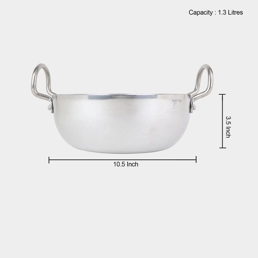 1.3 L Aluminum Kadhai, Induction Compatible, , large image number null