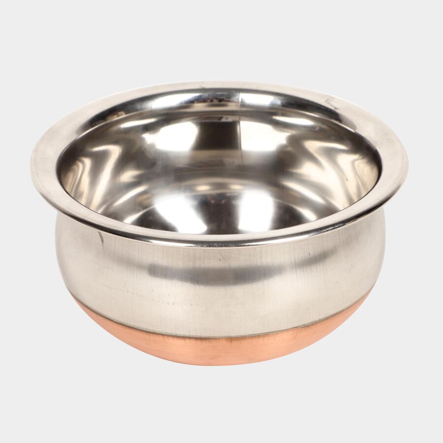3 Pcs. Steel Handi - 700 ml, 1 L, 1.35 L, , large image number null