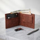 Men's Brown PU Wallet, , small