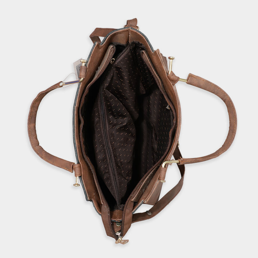 Women Solid Tan Handbag, , large image number null